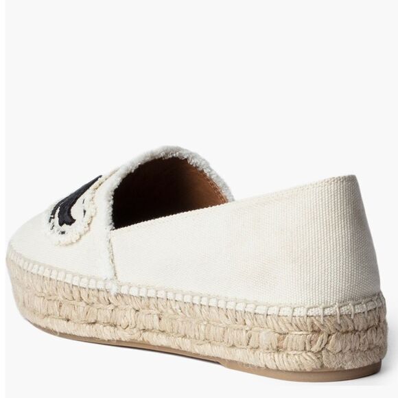 Zadig & Voltaire Canvas Espadrille Slip on Flat,‎ Cream/Black, Size 11, NWOT - Picture 11 of 16